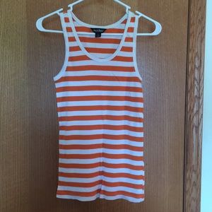 Orange/ white tank